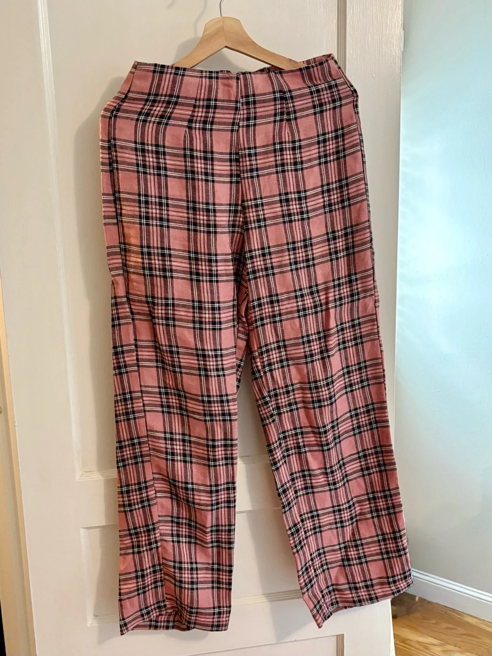 Reformation 2-Piece Pink Plaid Linen Set - Top & Pants (Size 4)